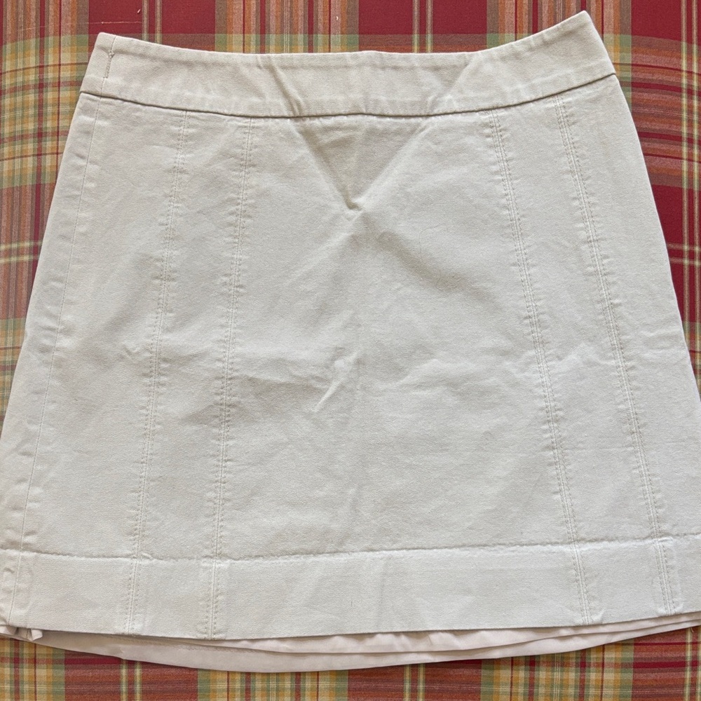 White House Black Market khaki tan Mini Skirt size 2